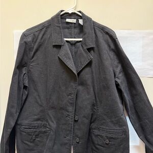 Chico's Platinum Collection Black Denim  Jacket. Chicos Size 3 (L-XL)